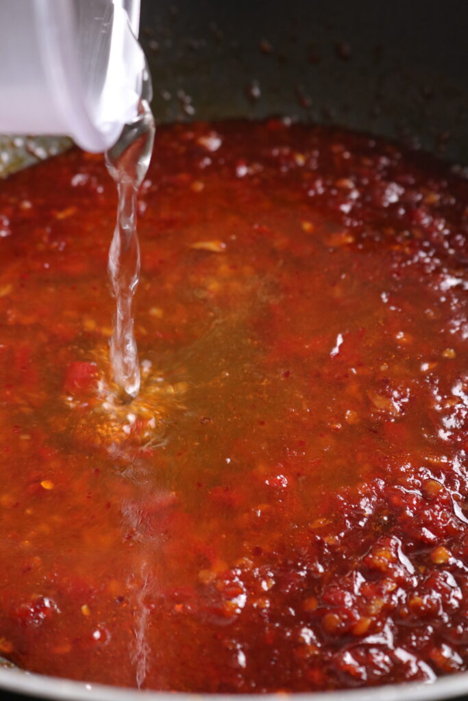 add water to sweet chilli sauce