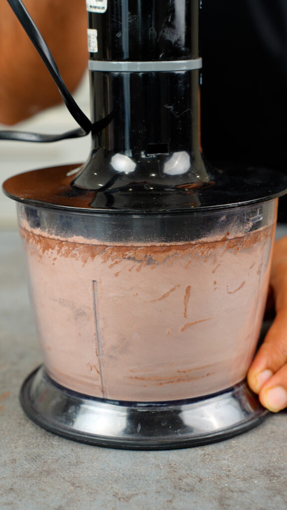 blitzing flour mixture and butter in a food processor