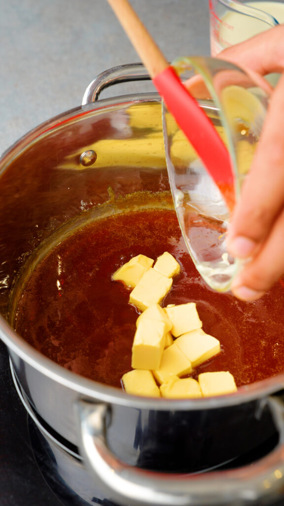 add butter to caramel