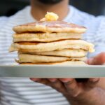 vegan fluffy American style pancakes