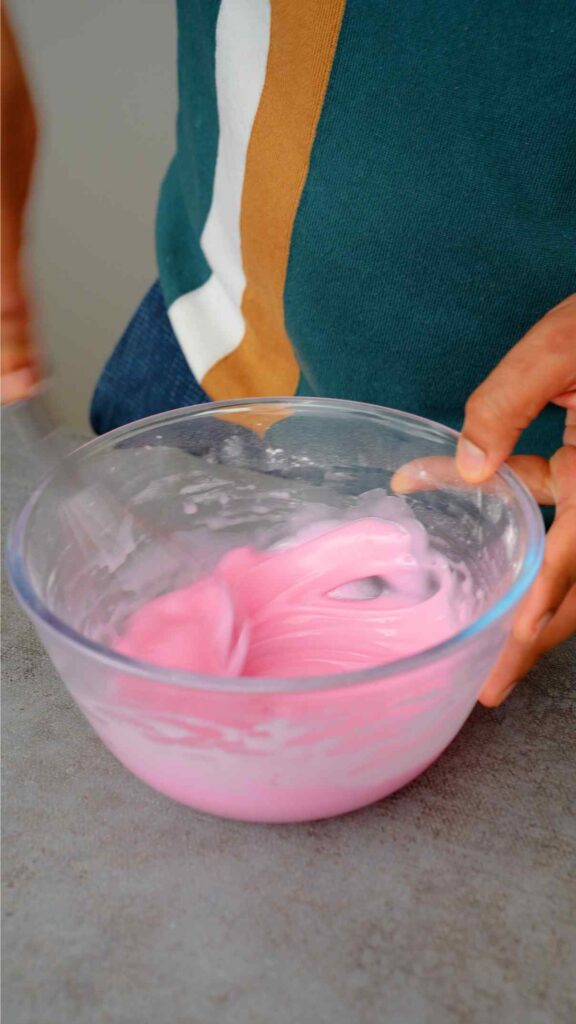 whisking rose glaze