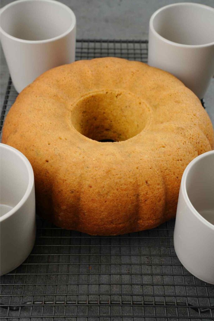 cooling bundt cake