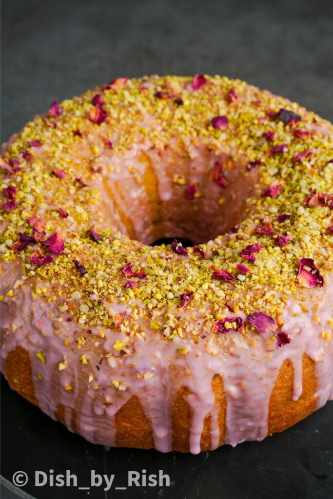 pistachio and rose bundt cake