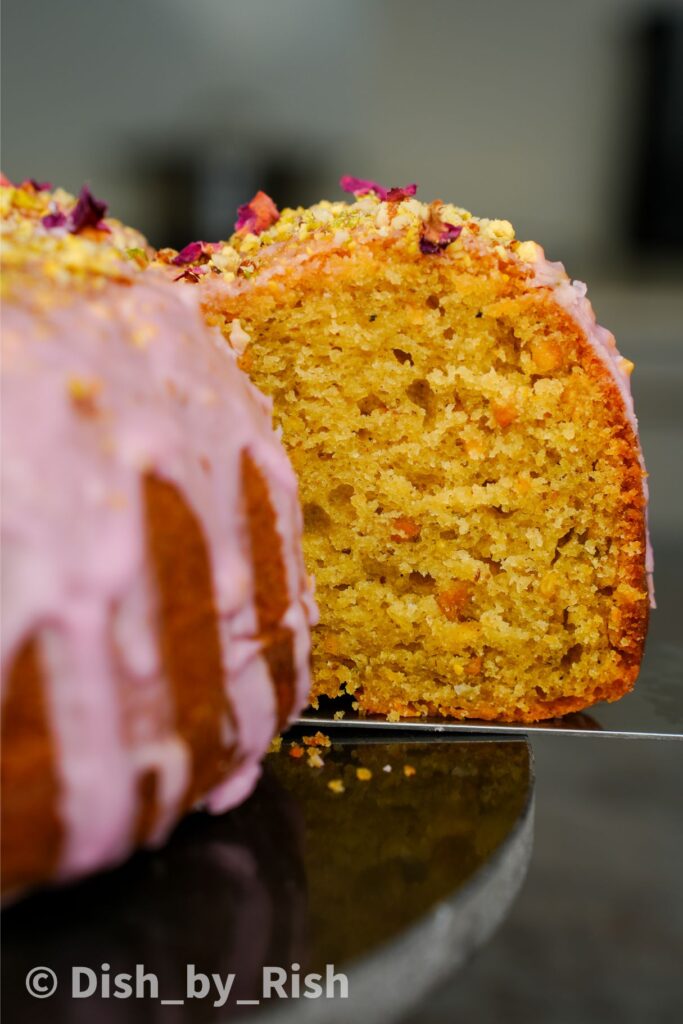 pistachio and rose bundt cake