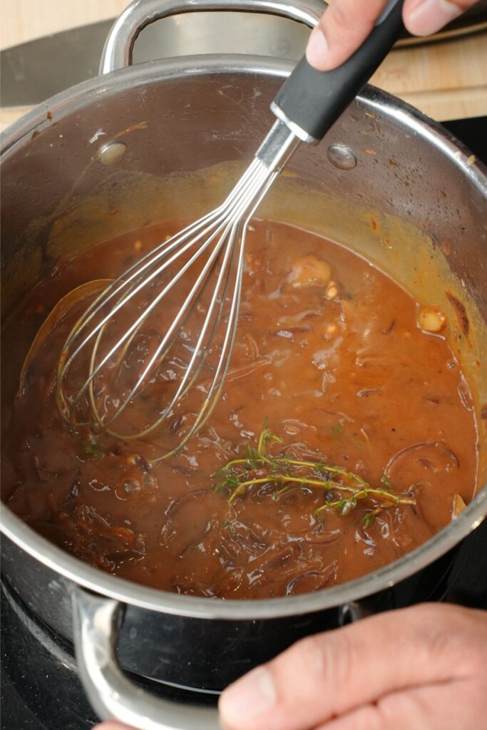 simmering masala onion gravy