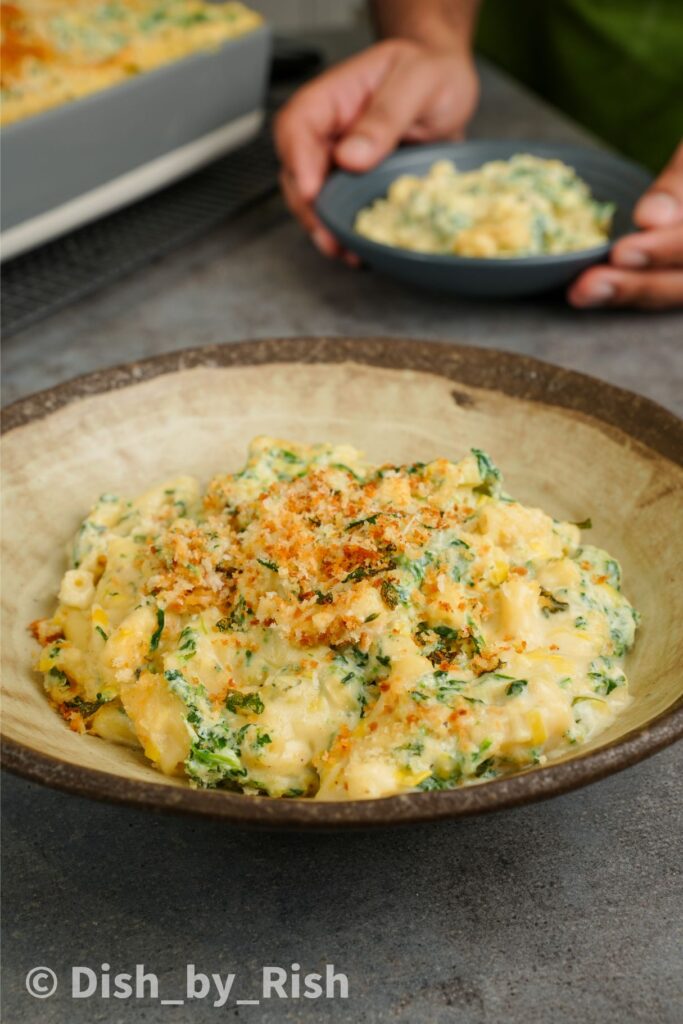 spinach and ricotta mac and cheese