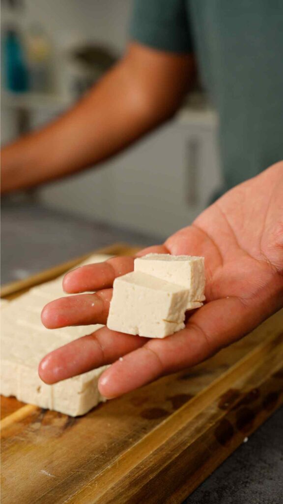 tofu cut into cubes
