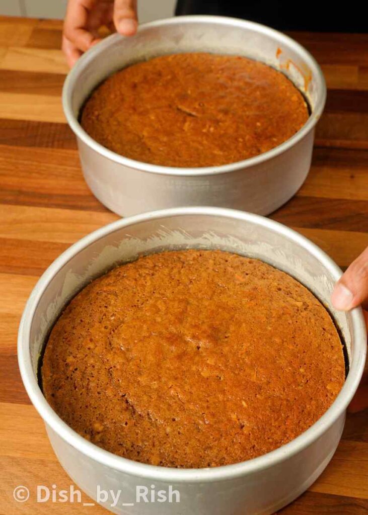 carrot cake baked in tins