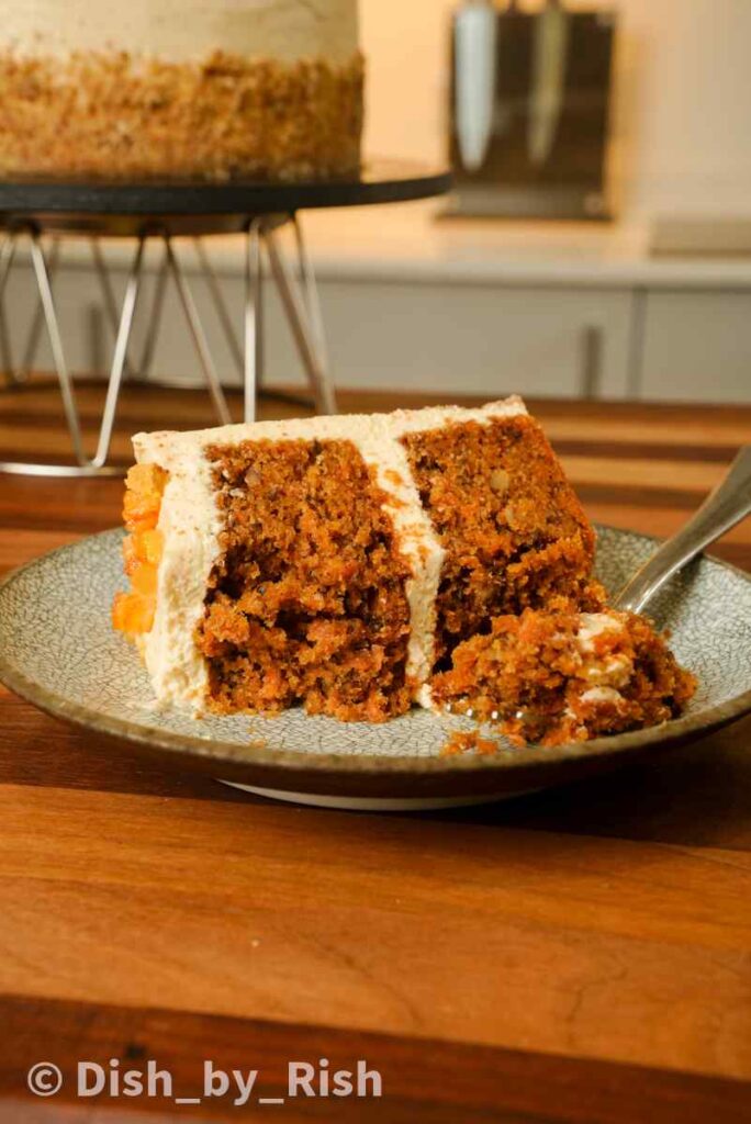 carrot cake with brown butter cream cheese frosting