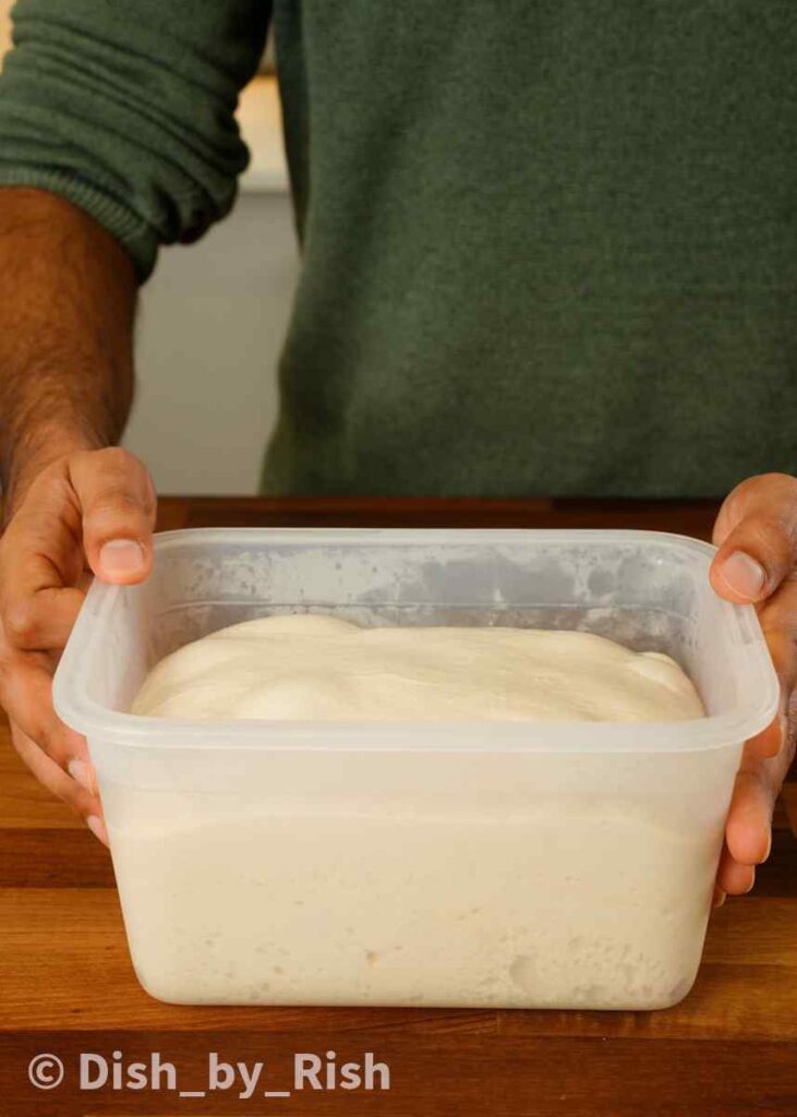 proofed focaccia dough